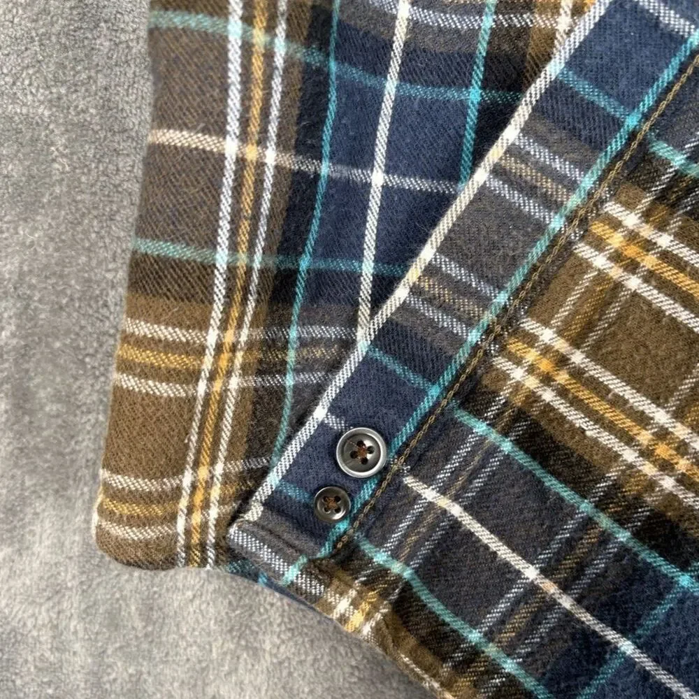 Vintage L.L.Bean Men's Large Sleeveless Flannel Plaid Shirt Raw Hem Grunge